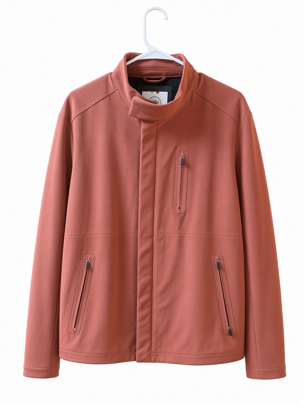 North & Mark Bryant Stretch Tech Harrington Jacket L NWOT Rust Burnt Orange